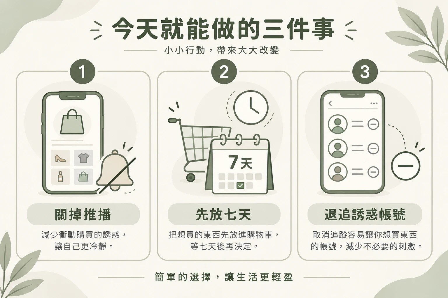 今天就能做的三件事