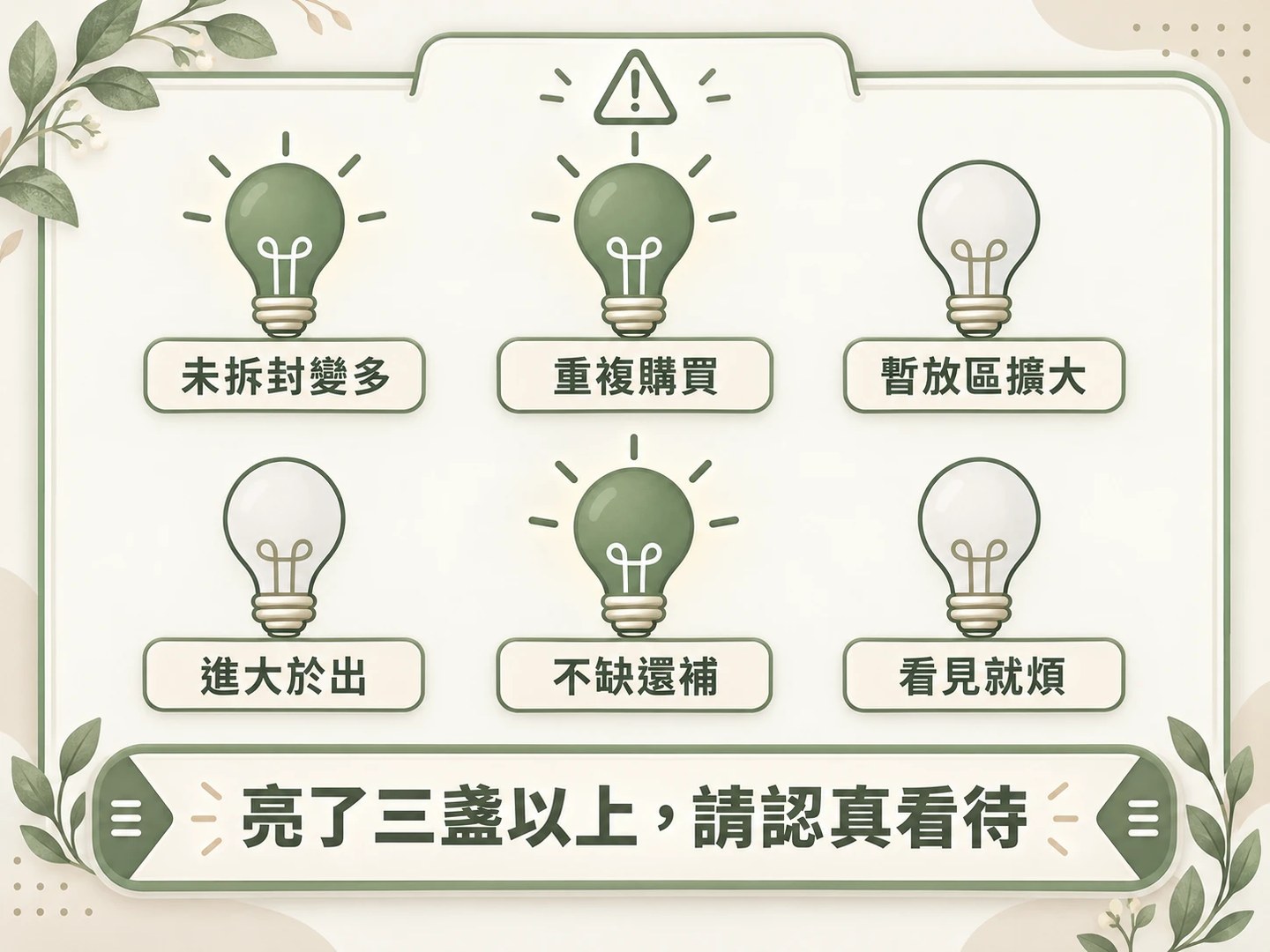 囤積警示燈:六個早期訊號